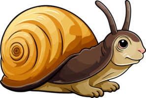 AI generated Cute Snail in cartoon style png