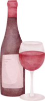 acquerello vino clip arte png