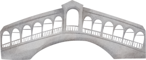 acuarela Venecia puente png