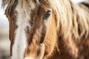 ai generado un caballo vestido arriba foto