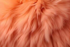 AI generated fox fur background texture peach yellow, pink and pink photo