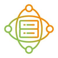 Cluster Server Vector Icon