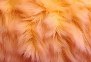 AI generated fox fur background texture peach yellow, pink and pink photo