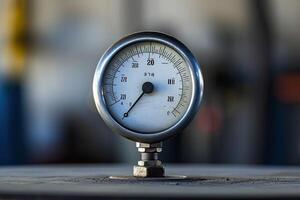 AI generated Manometer pressure, Industrial pressure gauge photo