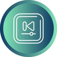 Video Previous Track Square Vector Icon