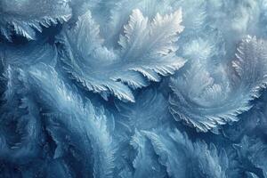 AI generated Blue textured ice. Abstract ice texture photo