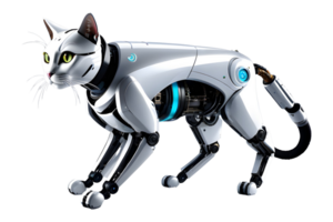 AI generated Cat Robot PNG Transparent Background