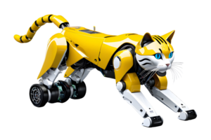 AI generated Cat Robot PNG Transparent Background