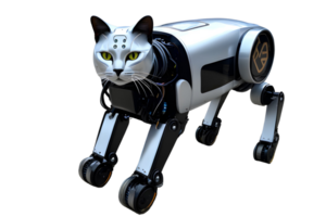 AI generated Cat Robot PNG Transparent Background