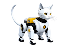 ai generato gatto robot png trasparente sfondo