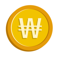 Won Currency Money Coin Piece, Coin Illustration png