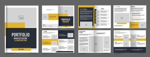 Multipurpose clean and modern architecture brochure, Portfolio template vector