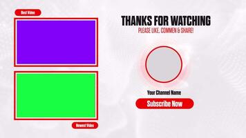 Clean YouTube End Screen Animation video