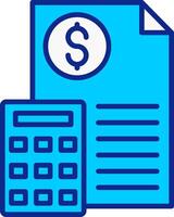 Budget Blue Filled Icon vector