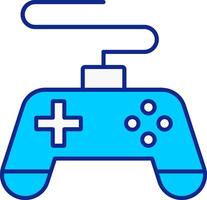 juego consola azul lleno icono vector