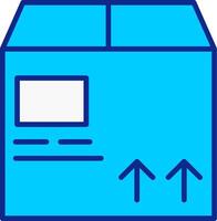 Delivery Box Blue Filled Icon vector