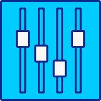 Faders Blue Filled Icon vector