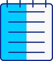 Note Blue Filled Icon vector