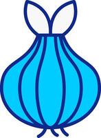 Onion Blue Filled Icon vector