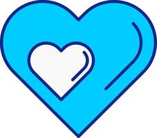 Love Blue Filled Icon vector