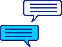 Conversation Blue Filled Icon vector