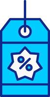 Coupon Blue Filled Icon vector