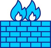 Firewall Blue Filled Icon vector