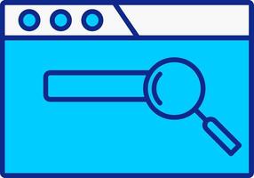 Web Search Blue Filled Icon vector