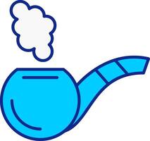 Smoking Pipe Blue Filled Icon vector