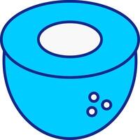 Coconut Blue Filled Icon vector