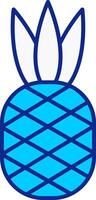 Pineapple Blue Filled Icon vector