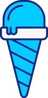 Ice Cream Blue Filled Icon vector