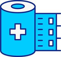 Bandage Roll Blue Filled Icon vector