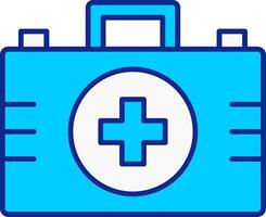 First Aid Kit Blue Filled Icon vector