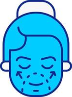 Facial Plastic Surgery Blue Filled Icon vector