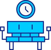 Waiting Room Blue Filled Icon vector