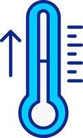 Thermometer Blue Filled Icon vector