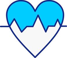 Pulse Rate Blue Filled Icon vector