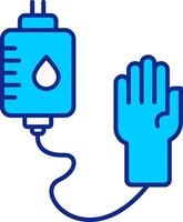 Blood Transfusion Blue Filled Icon vector