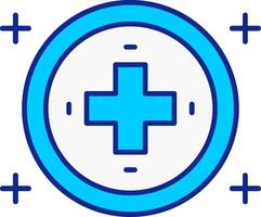 Hospital Sign Blue Filled Icon vector