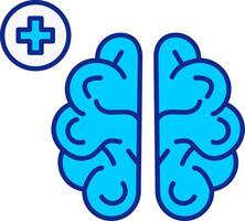 Neurology Blue Filled Icon vector