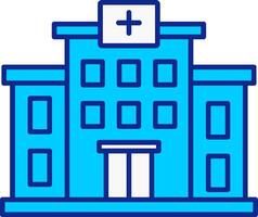 Hospital Blue Filled Icon vector
