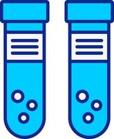 Test Tube Blue Filled Icon vector