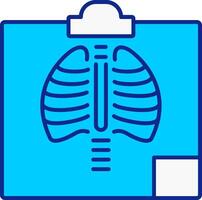radiología azul lleno icono vector