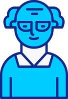 Scientist Blue Filled Icon vector