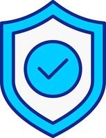 Protection Blue Filled Icon vector