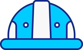 Helmet Blue Filled Icon vector