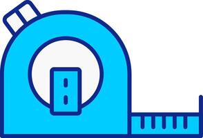 Tape Measure Blue Filled Icon vector