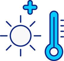 Heat Wave Blue Filled Icon vector