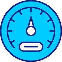 Meter Blue Filled Icon vector